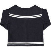 Feltman Brothers Girls' Sailor Sweater in navy - kids' sweater - detail view