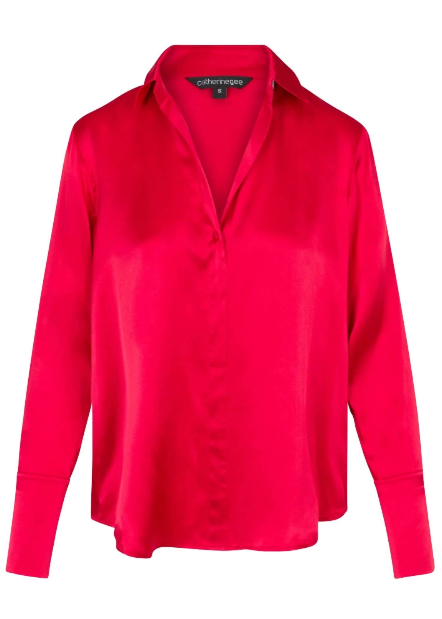 catherine gee Daria French Cuff Blouse in toreador - women's blouse - view 5