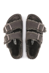 BIRKENSTOCK Unisex Arizona Shearling Suede Leather Sandals in mocha - women's sandal - view 5