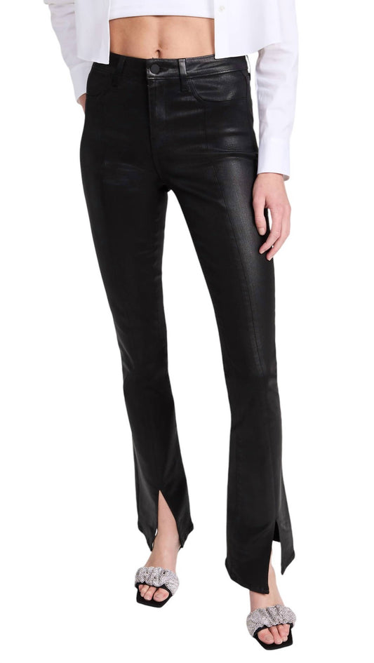 L'Agence - BEATRIX HIGH RISE BABY BOOTCUT PANTS WITH SLIT