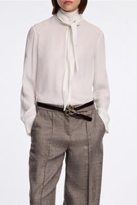 DOROTHEE SCHUMACHER Soft Vibe Silk Blouse in white - women's blouse