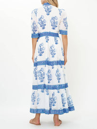 Oliphant - V-neck Cuffed Maxi Dress