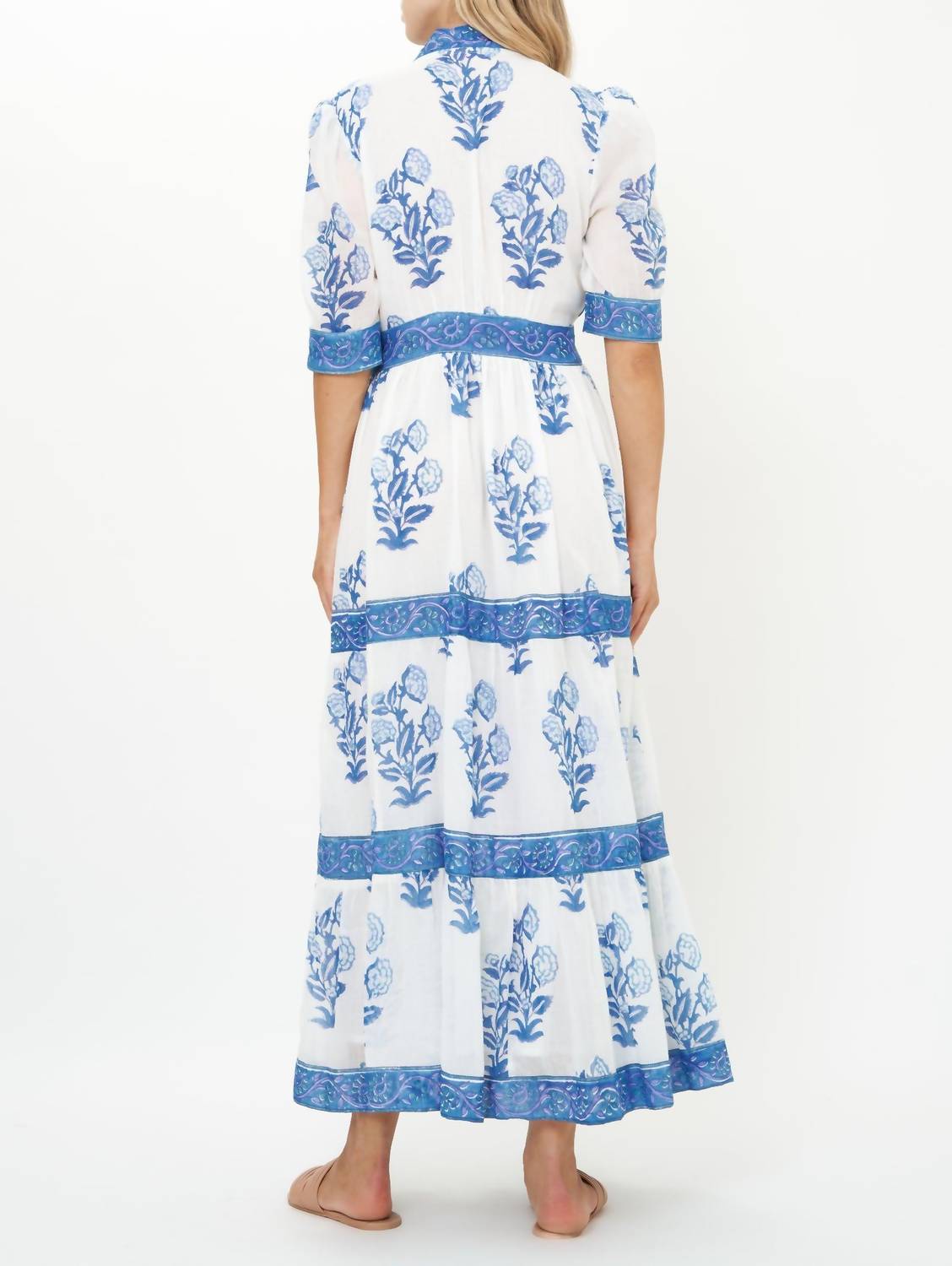 Oliphant - V-neck Cuffed Maxi Dress
