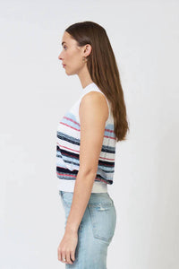 Central Park West - Clover Novelty Stripe Shell Top