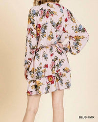 Umgee - Floral Tiered Ruffle Hem Dress