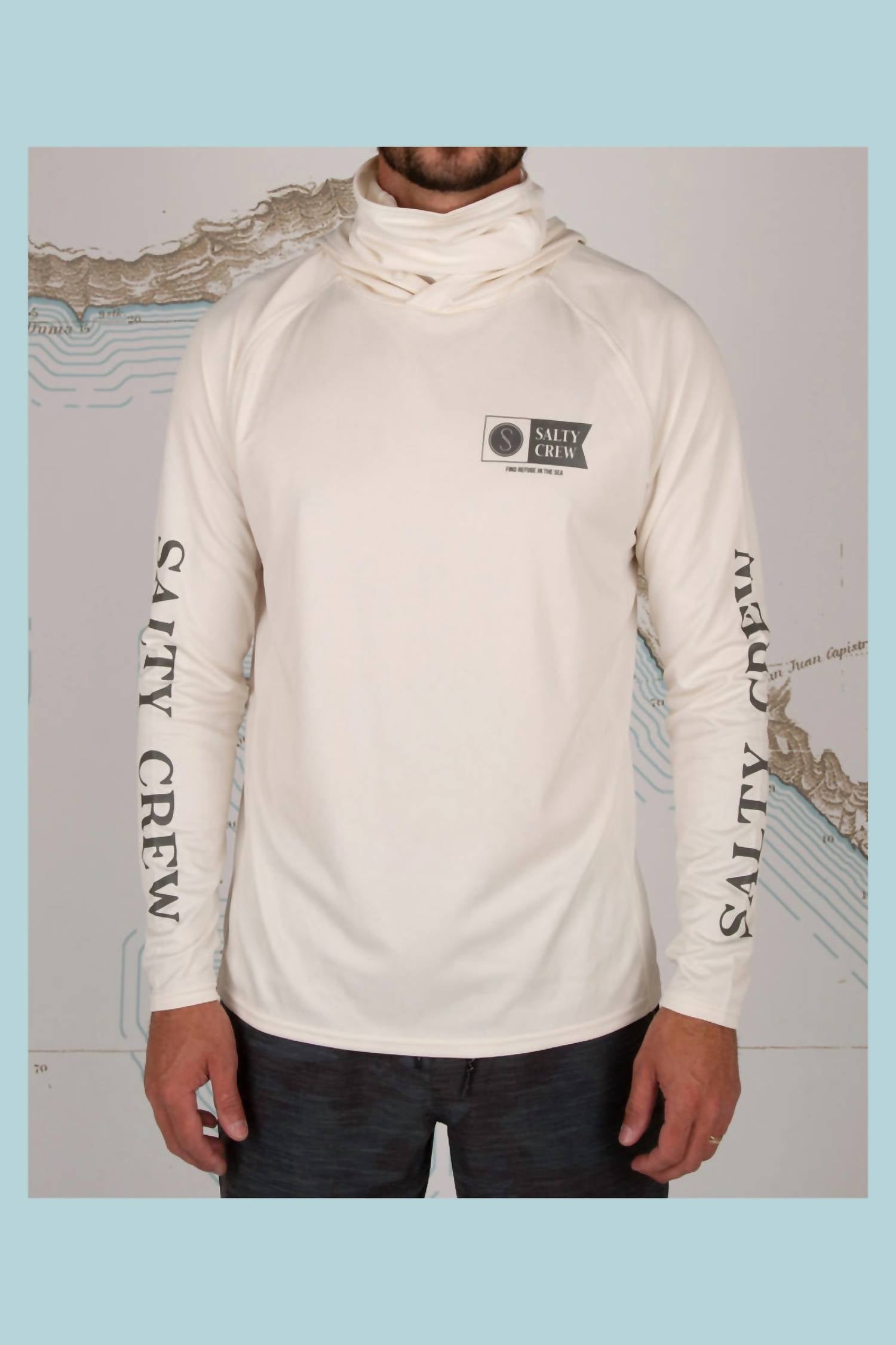 Salty Crew - Alpha Flag Pinnacle & Mask Hooded Shirt