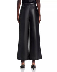 LUCY PARIS Adler Faux Leather Pants in black - women's pants - alternate view