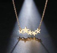 Harper & Jewels Women's Celestial Star Cluster Necklace in gold - women's jewelry - detail view