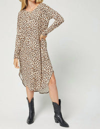 Entro - Leopard Midi Dress
