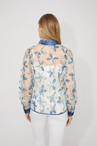 Frank Lyman - Floral Puff-sleeve Blouse