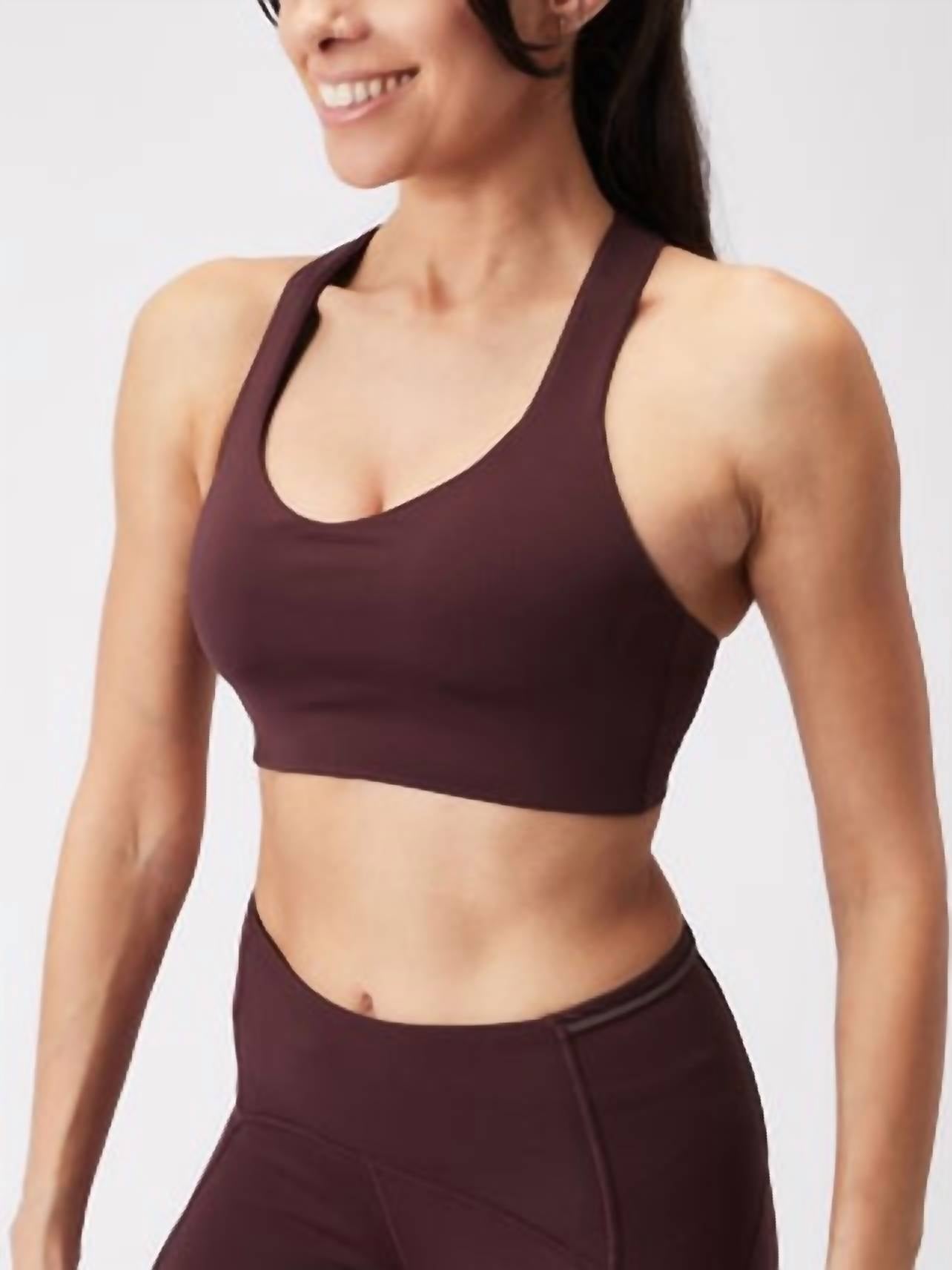 New Balance Women's Power X Sports Bra in burgandy - women's intimate