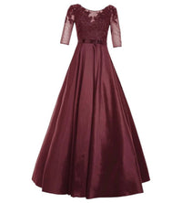 ALYCE PARIS Floral Embellished Ball Gown in burgundy - women's dress - detail view