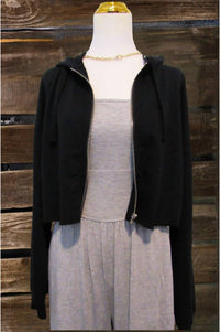 Mono B - Women's Handle That Crop Hoodie Zip Up Jacket