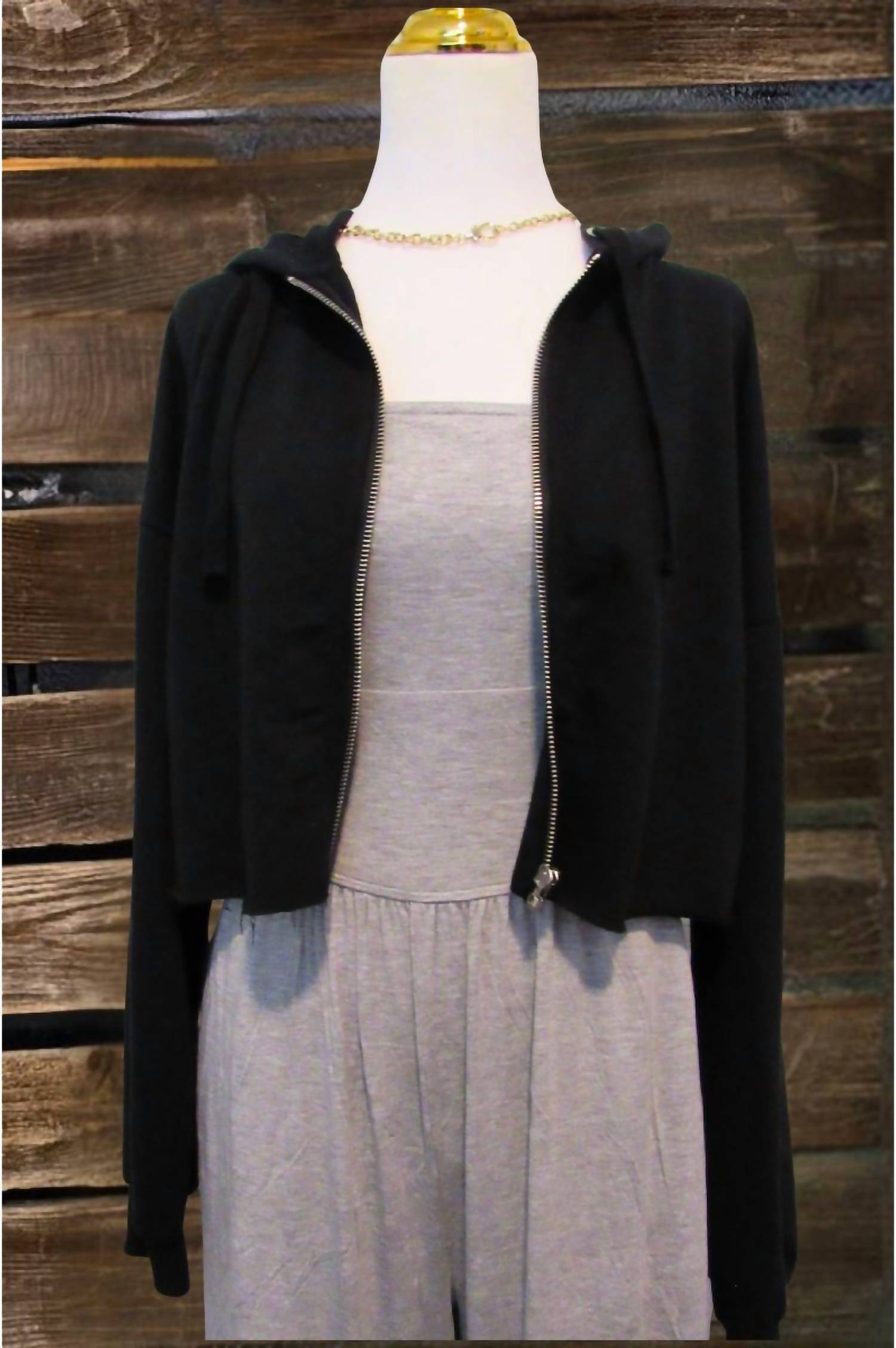 Mono B - Women's Handle That Crop Hoodie Zip Up Jacket