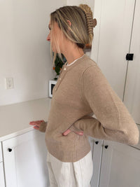 Pinch - Theo Knit Pullover Button Detail Sweater Top