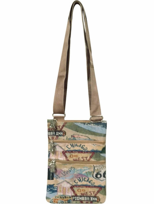 Route 66 - Women's Canvas Crossbody Bag