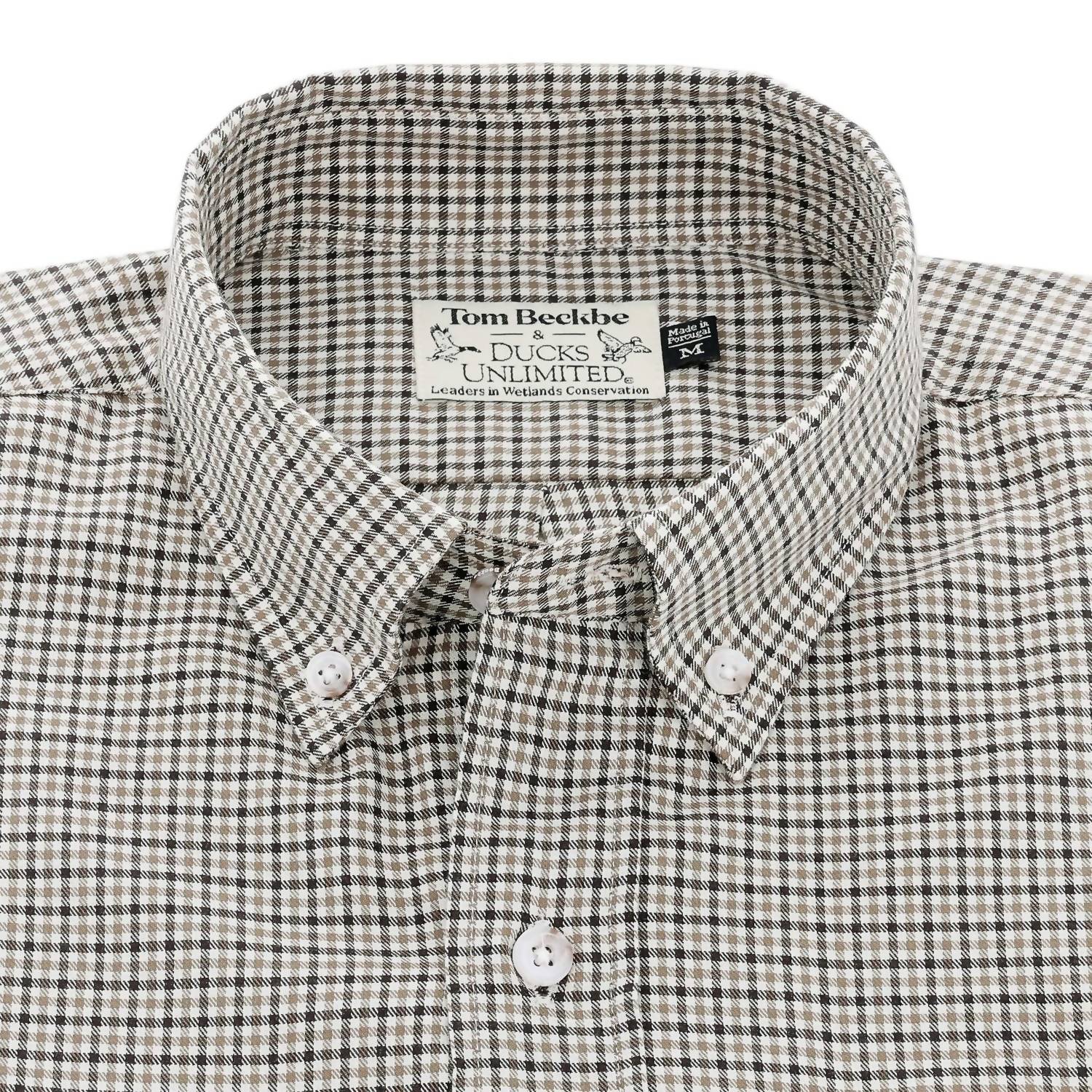 Tom Beckbe KNAPP COTTON TWILL SHIRT in khaki brown - men's shirt - alternate view