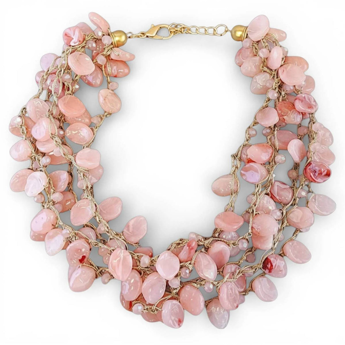 Bijoux Envie - Women's Beaded Collar Necklace