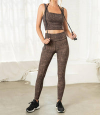 Thrive Societe - Endure Printed Square Neck Bra