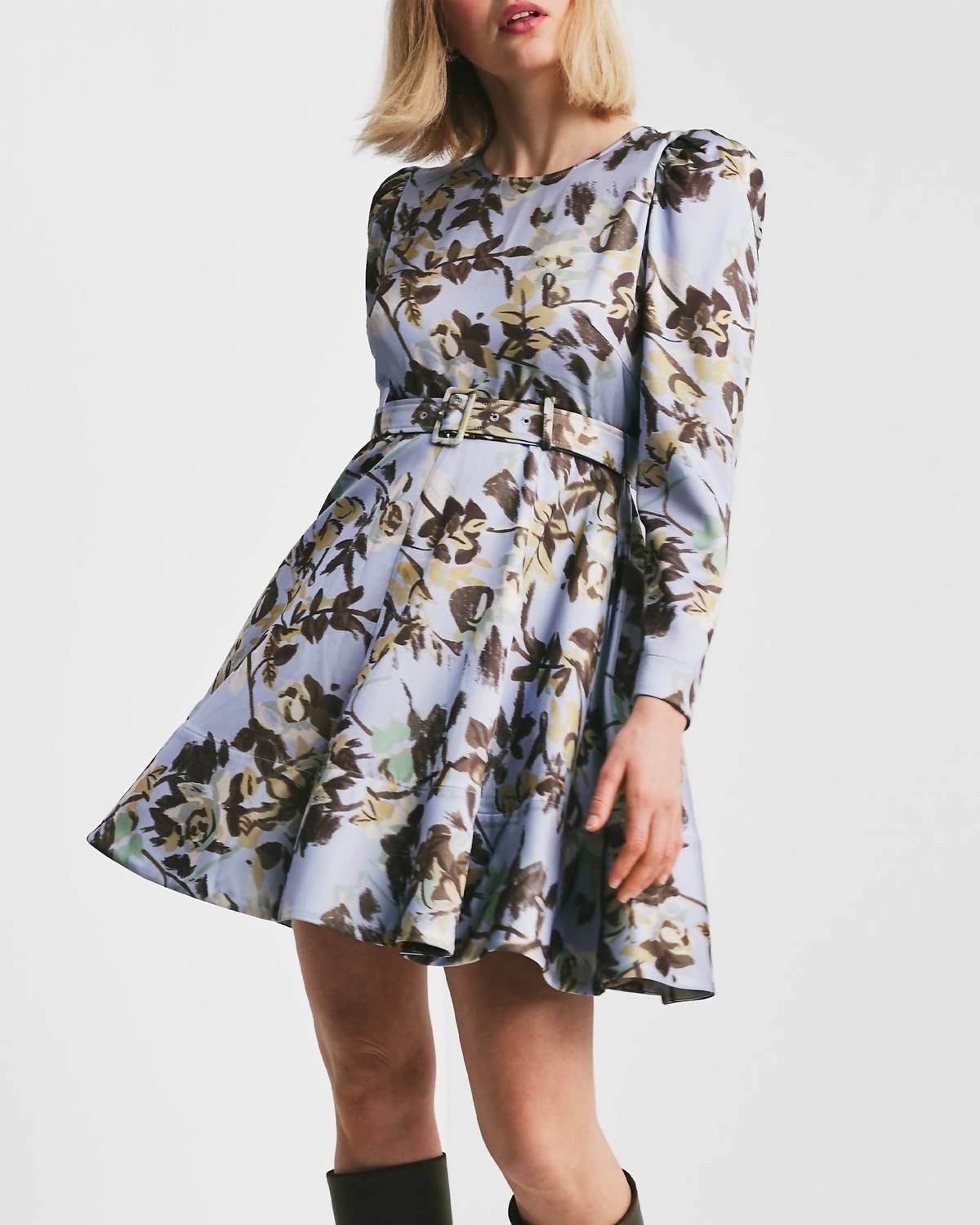 Bytimo - Tailored Satin Belt Dress