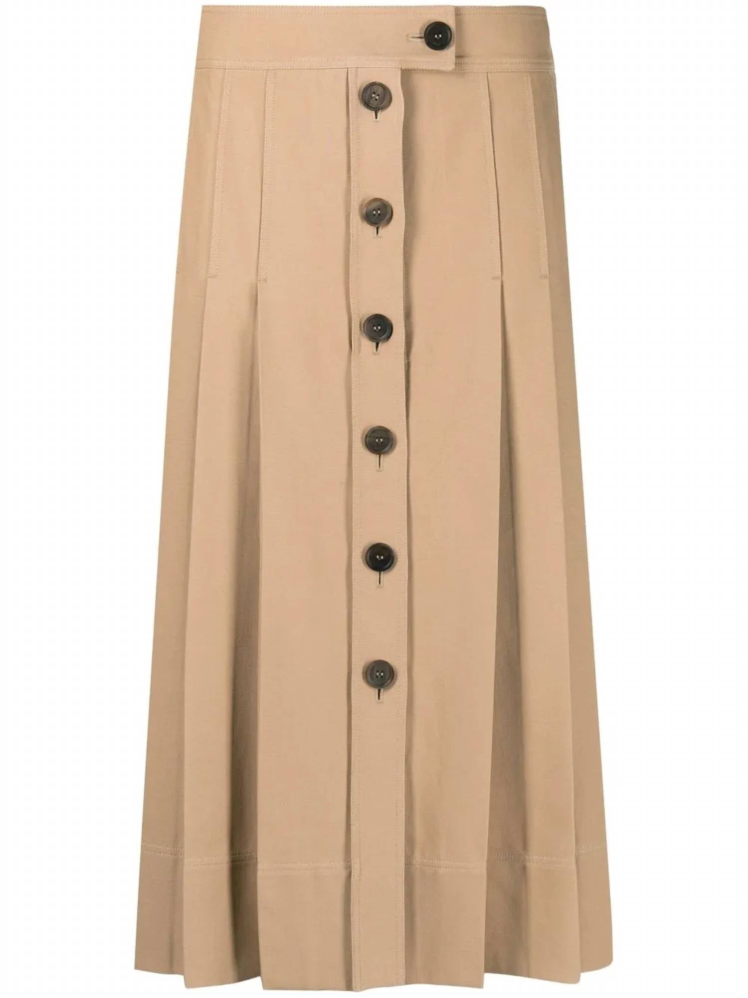 Salvatore Ferragamo - Buttoned-up Pleated Skirt