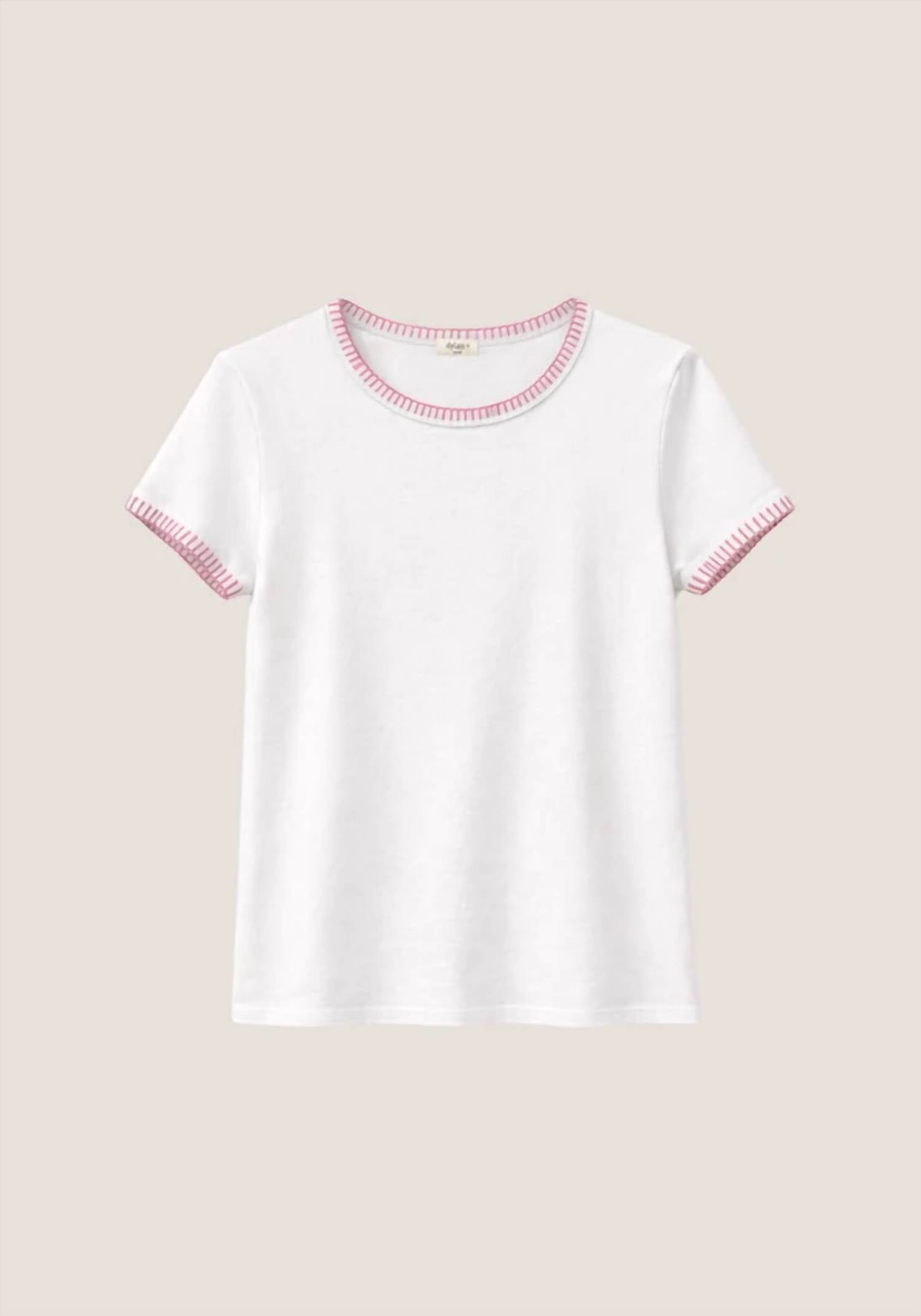 Dylan - Women's Brooks Blanket Stitch Tee