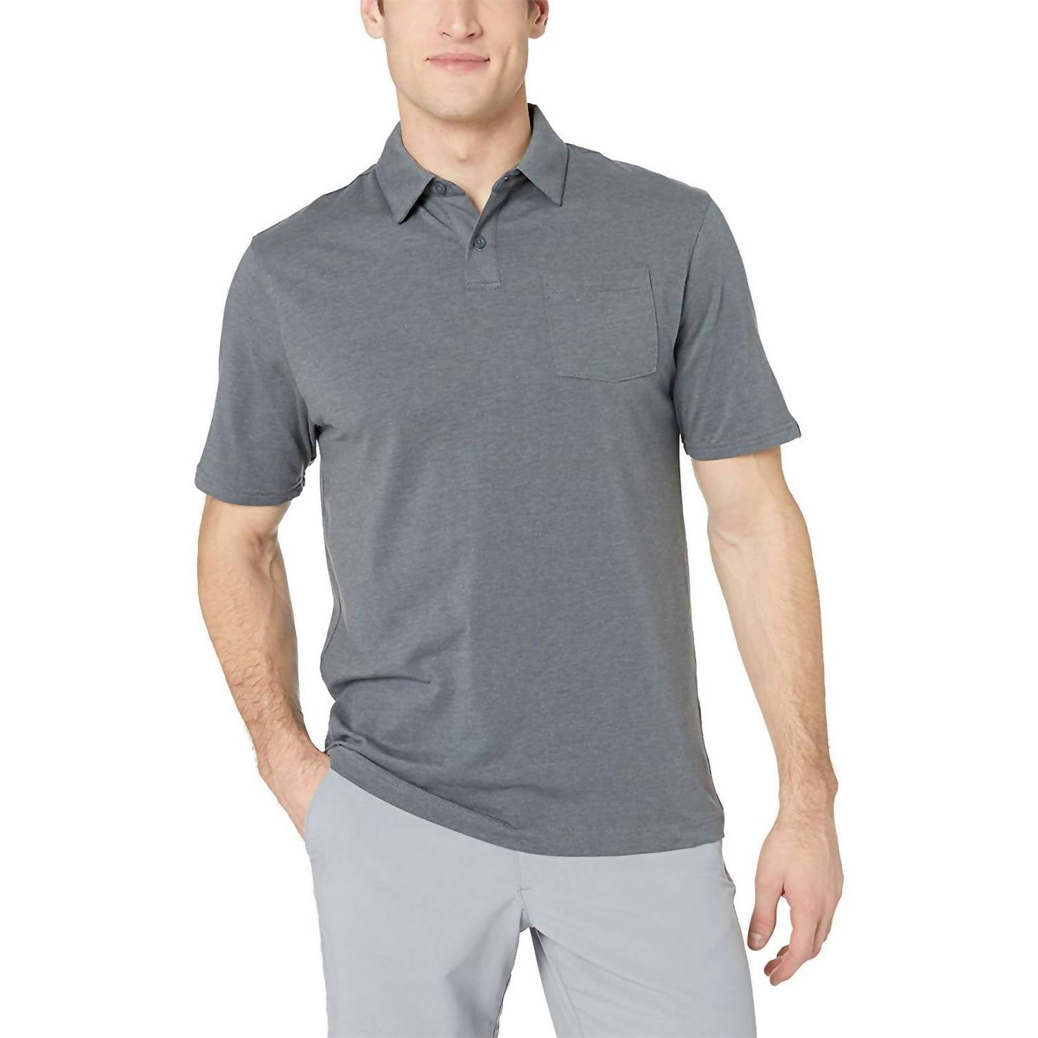 UNDER ARMOUR Charged Cotton Scramble Golf Polo Shirt Top - Plus in pitch gray - men's shirt