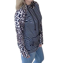 Shirley Stone - Leopard & Striped Double Hoodie