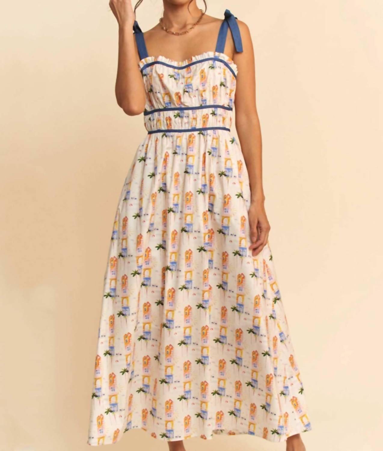 Davi & Dani - Sleeveless Maxi Sundress