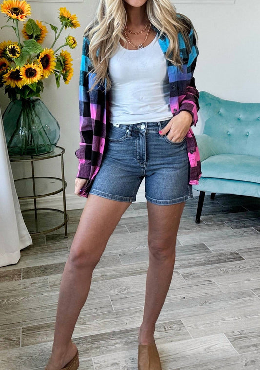 Judy Blue - Tummy Control Love Me Shorts