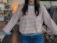 Anniewear - Ginny Long Sleeve Stripe Sweatshirt