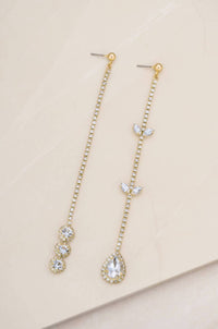 Ettika - Women's Mix It Up Crystal Asymmetrical Earrings