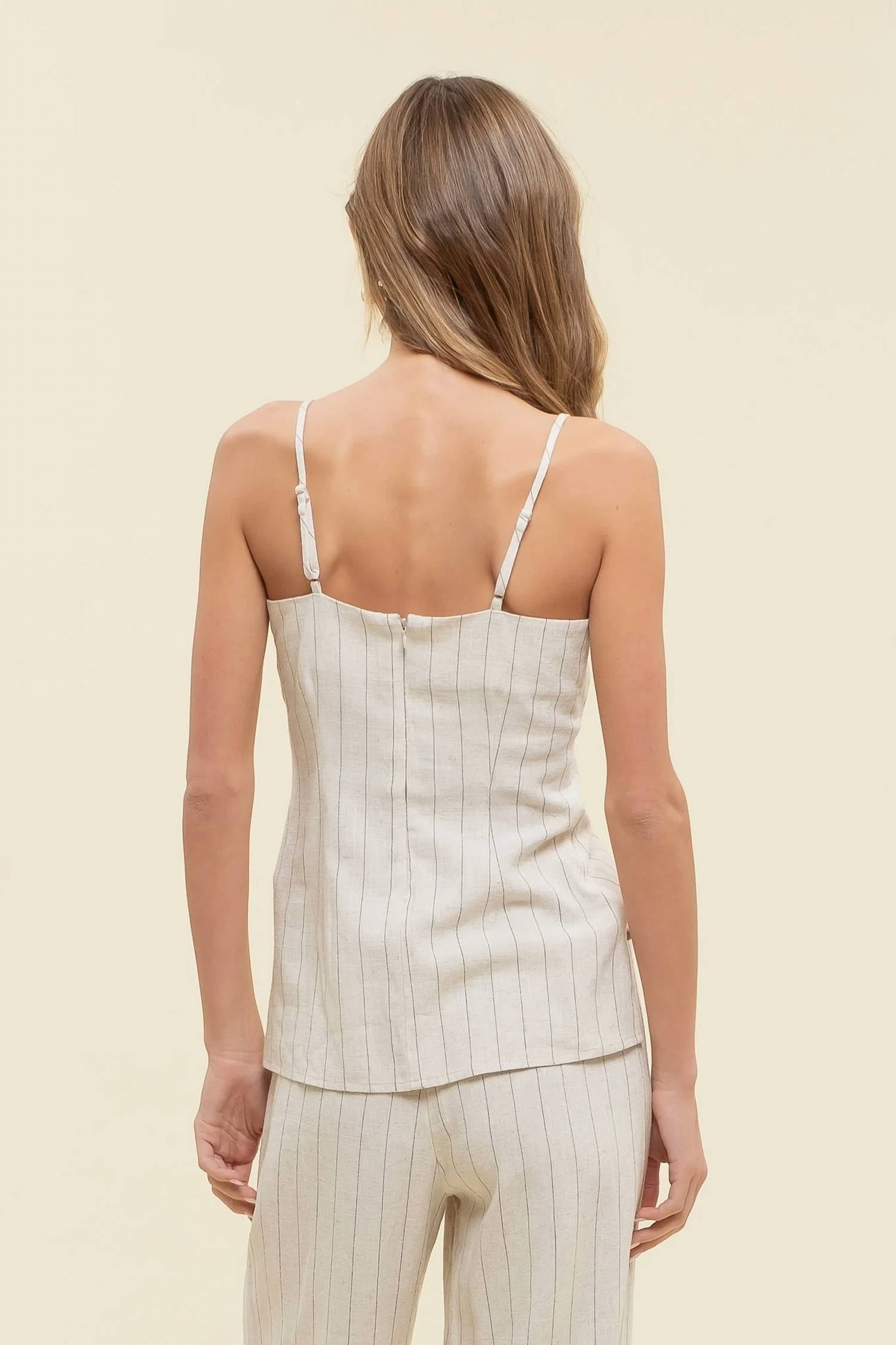 The Workshop Studio - Pinstripe Cami Top