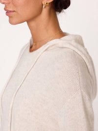 Brochu Walker Cashmere Seamless Hoodie in mist melange - women's top - view 4