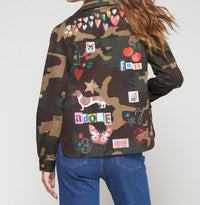 Vilagallo Olivia Camo Jacket in green - women's jacket - alternate view