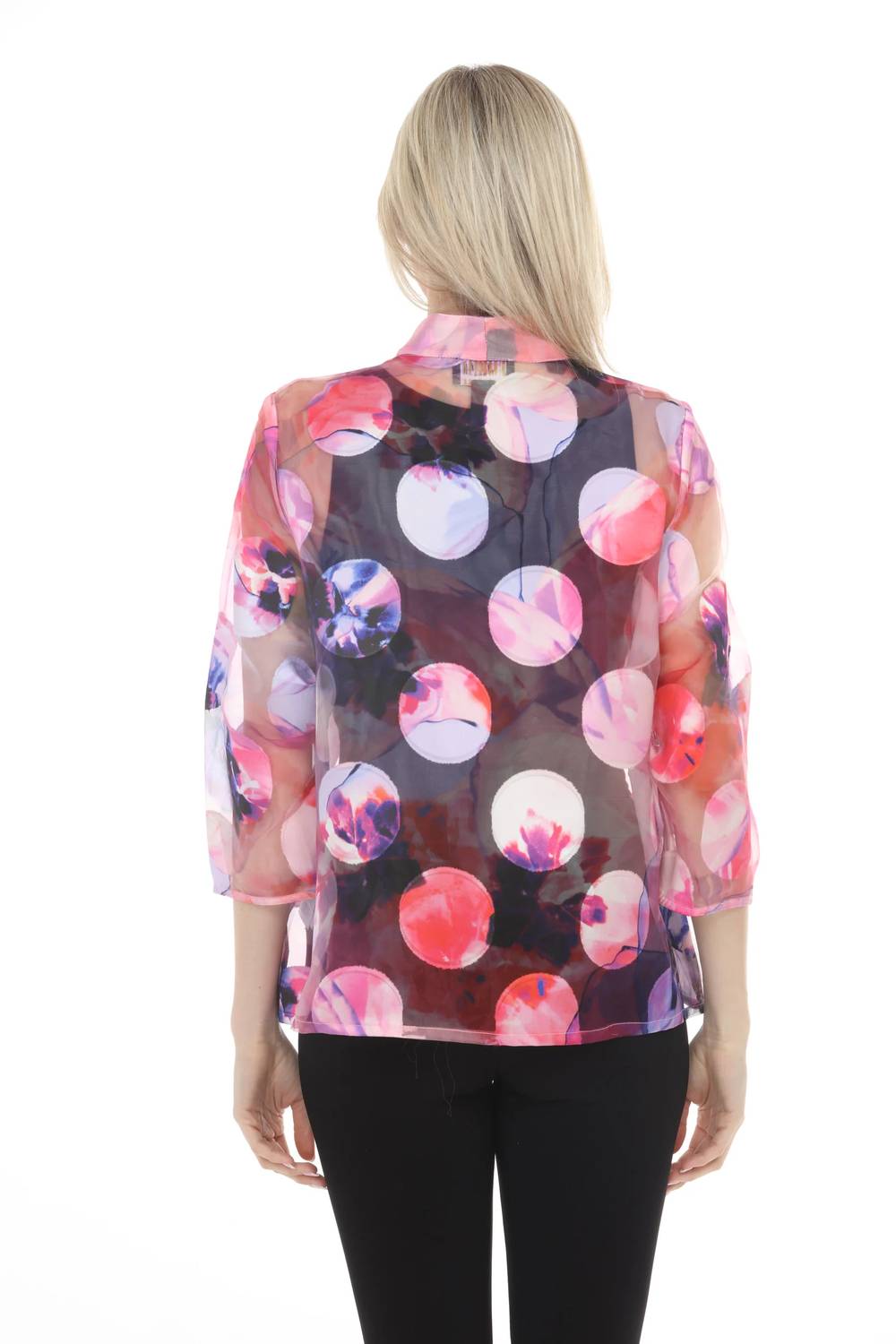 Joseph Ribkoff - Polka Dots Sheer Jacket