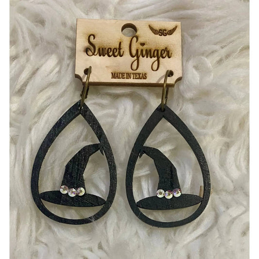 Sweet Ginger - Women's Feeling Witchy Wood Earrings