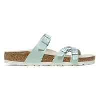 BIRKENSTOCK Women's Franca Sandal in lizard surf green - women's sandal - detail view