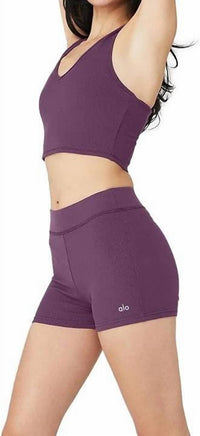 Alo Yoga - Goddess Ribbbed Cropped Racerback Tank