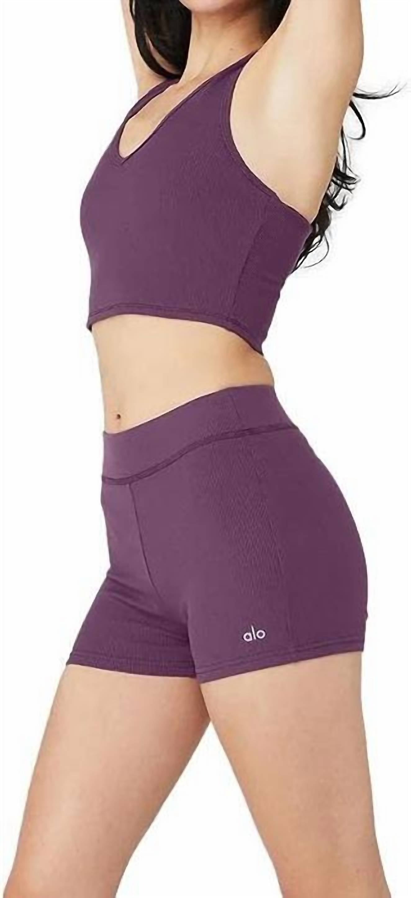 Alo Yoga - Goddess Ribbbed Cropped Racerback Tank