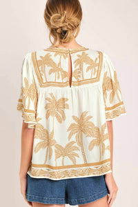 Flying Tomato - Printed Woven Top