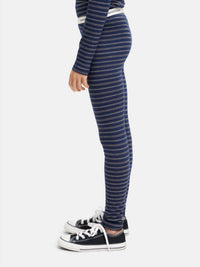 Scotch & Soda - Girl's Striped Glitter Leggings