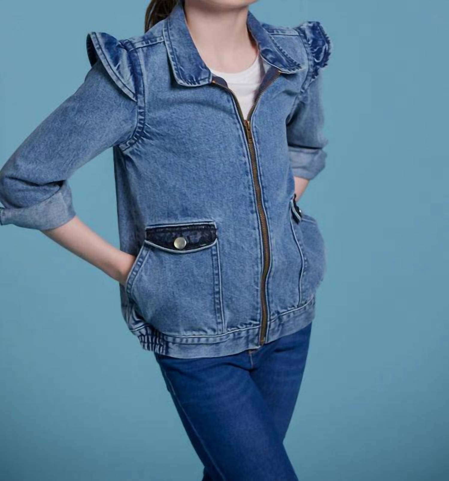 Sasha+Z - Lace Denim Jacket