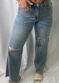 Judy Blue - Destroy Wide Leg Jeans