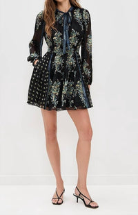 Ulla Johnson - Maris Necktie Long Sleeve Mini Dress