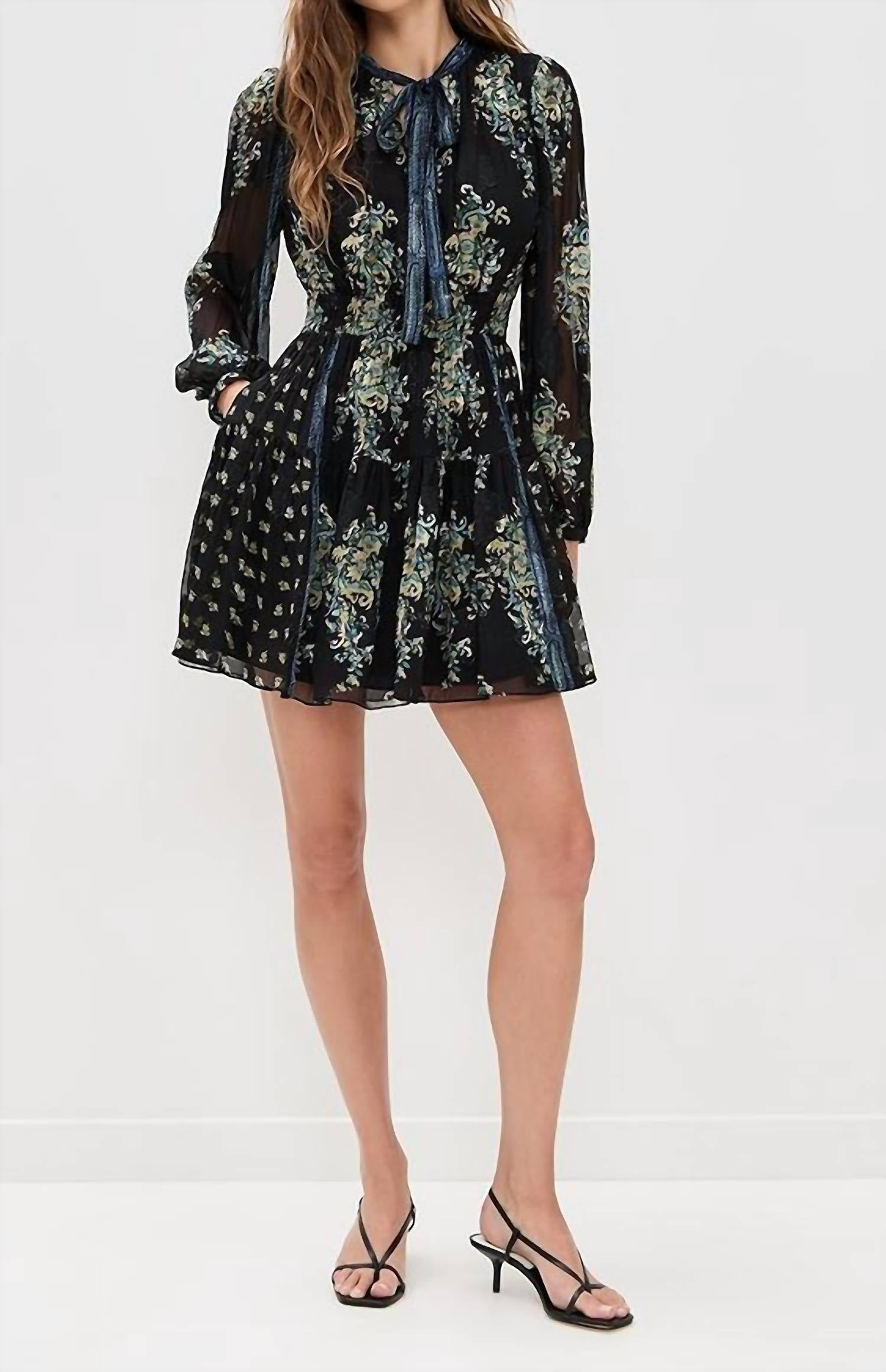 Ulla Johnson - Maris Necktie Long Sleeve Mini Dress
