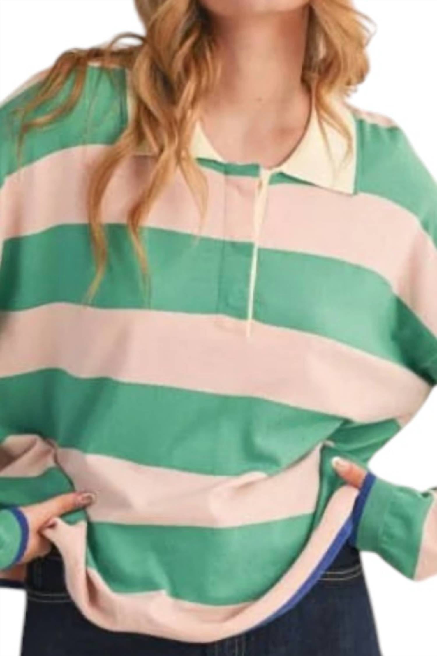 &Merci - Striped Rugby Sweater