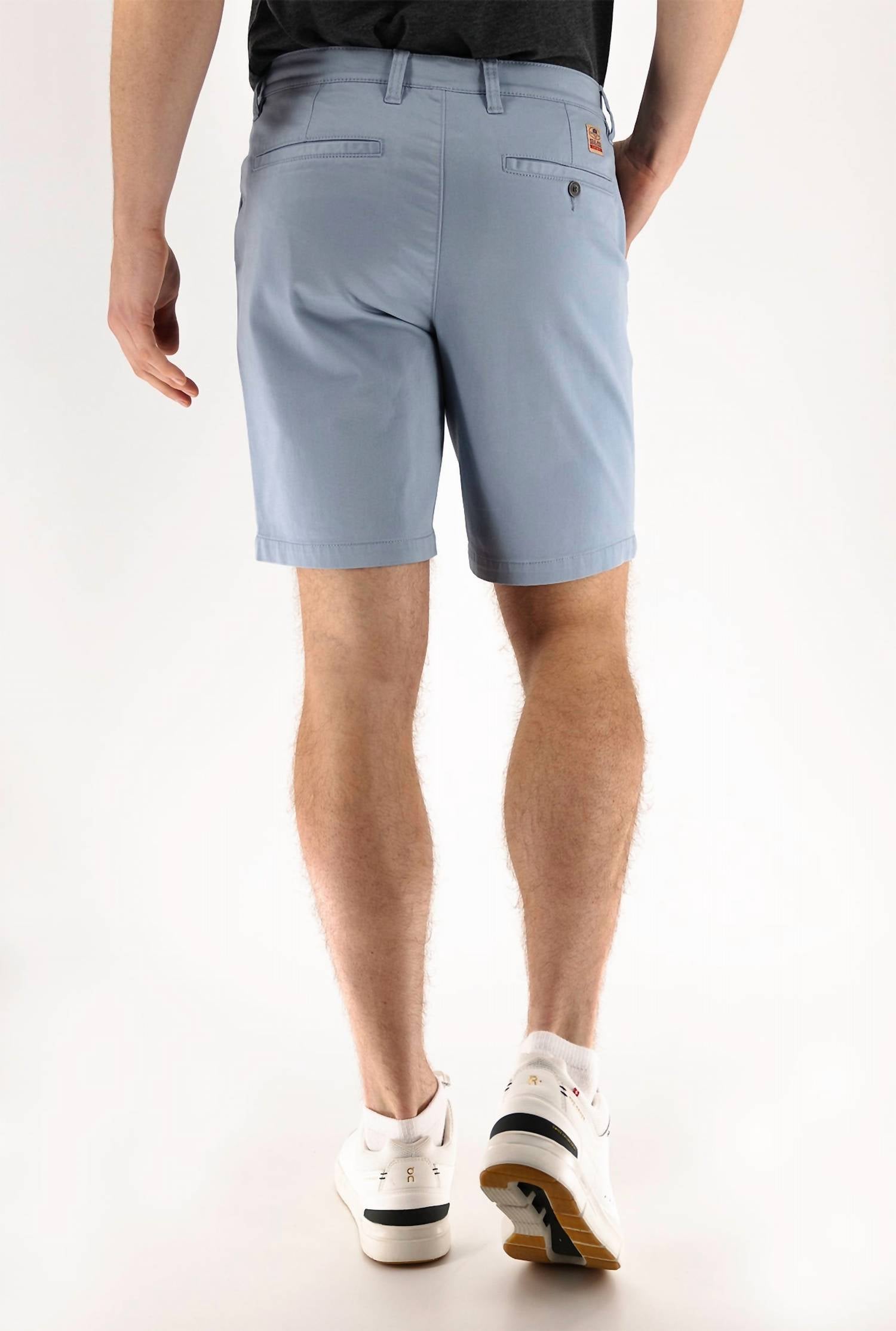 DEVIL-DOG Slim-fit Chino Shorts in dusty blue - men's shorts - detail view