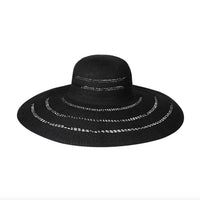 Lack of Color Riviera Ultra Wide Hat in black - women's hat