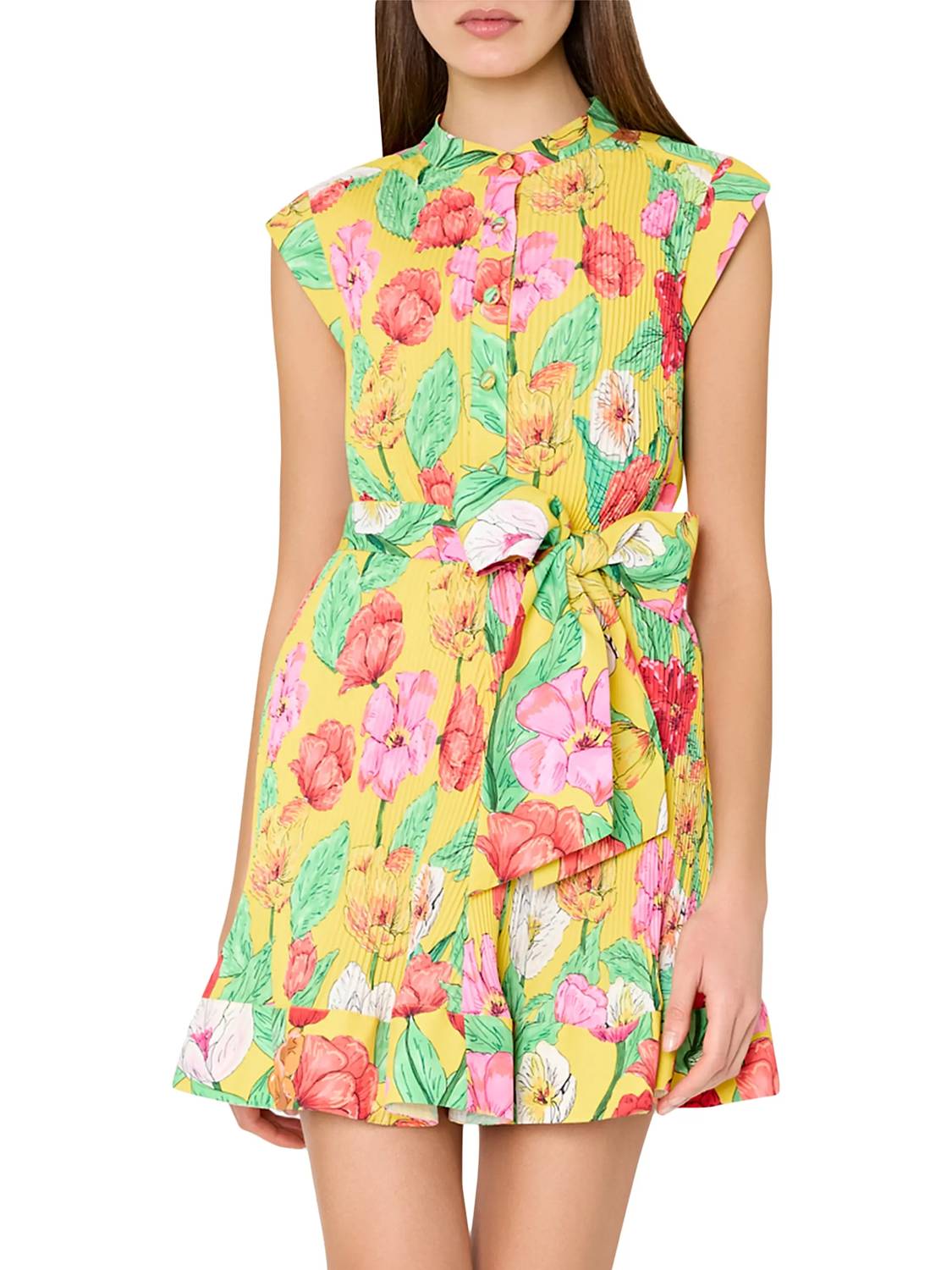 Milly - Joan Tulip Rosette Pleated Dress